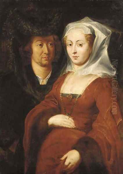 Ansegisus and Saint Bega Oil Painting by (studio of) Rubens, Peter Paul