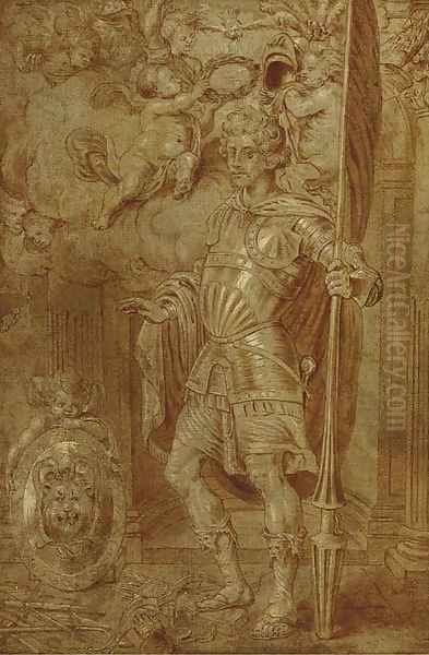 A personification of Victory Oil Painting by (studio of) Rubens, Peter Paul