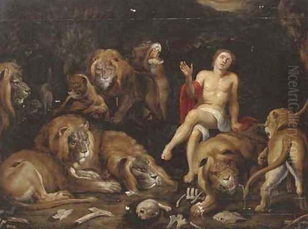 Daniel in the Lions' Den Oil Painting by (studio of) Rubens, Peter Paul