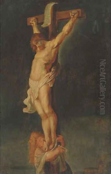 Christ on the Cross with the Magdalen Oil Painting by (studio of) Rubens, Peter Paul