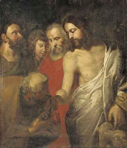 Christ's Charge to Peter Oil Painting by (studio of) Rubens, Peter Paul