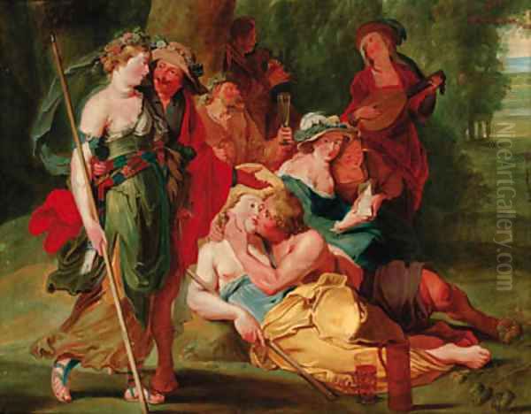 The Garden of Love Oil Painting by (studio of) Rubens, Peter Paul