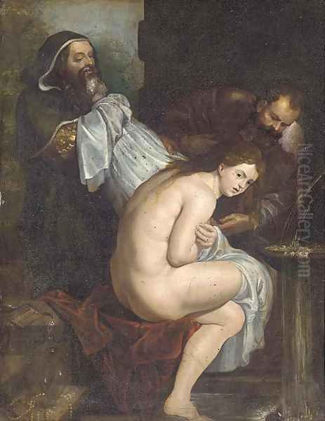 Susanna and the Elders Oil Painting by (studio of) Rubens, Peter Paul