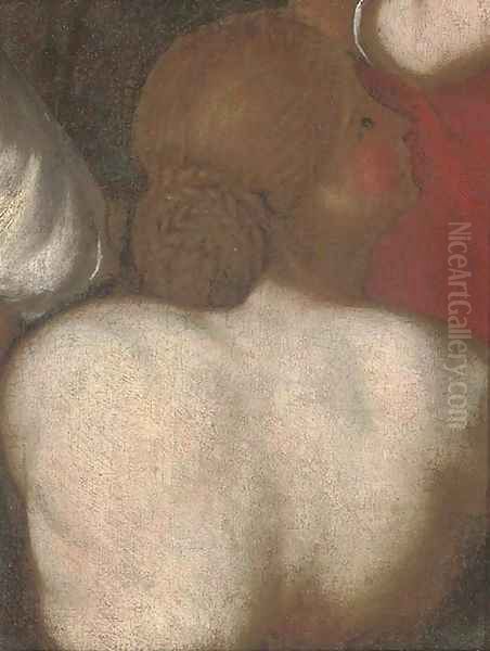 The back of a lady a fragment Oil Painting by (studio of) Rubens, Peter Paul