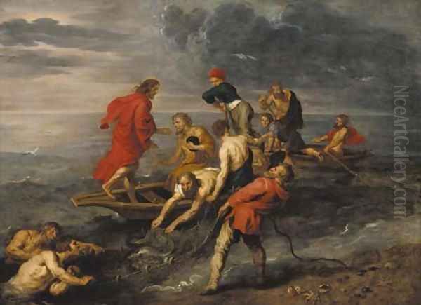 The Miraculous Draught of Fishes Oil Painting by (studio of) Rubens, Peter Paul