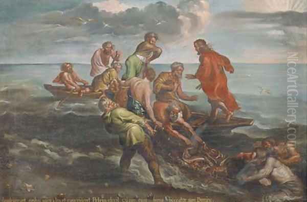 The Miraculous Draught of Fishes 2 Oil Painting by (studio of) Rubens, Peter Paul