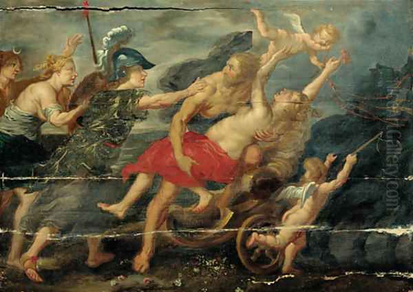 The rape of Deianera Oil Painting by (studio of) Rubens, Peter Paul