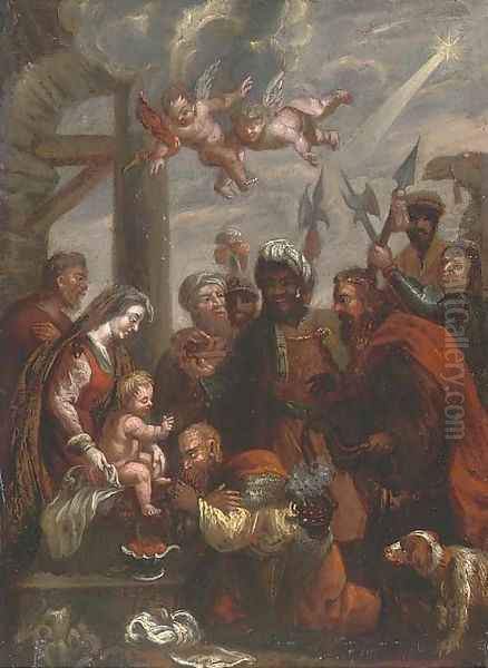 The Adoration of the Magi 7 Oil Painting by (studio of) Rubens, Peter Paul