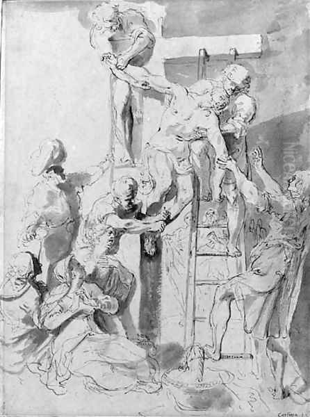 The deposition from the cross Oil Painting by (studio of) Rubens, Peter Paul