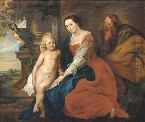 The Holy Family Oil Painting by (studio of) Rubens, Peter Paul