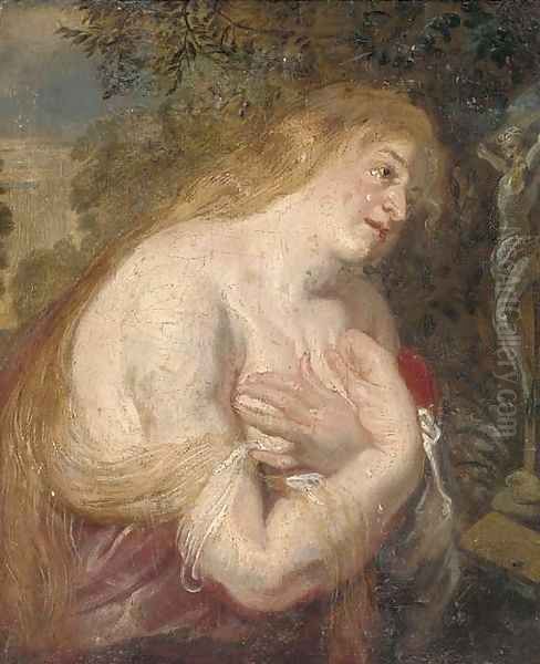 The Penitent Magdalen Oil Painting by (studio of) Rubens, Peter Paul