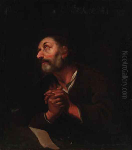 The penitent Saint Peter Oil Painting by (studio of) Rubens, Peter Paul