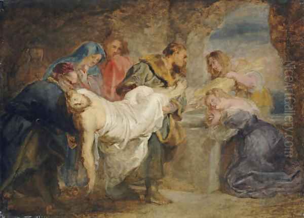 Christ carried to the Tomb Oil Painting by (studio of) Rubens, Peter Paul
