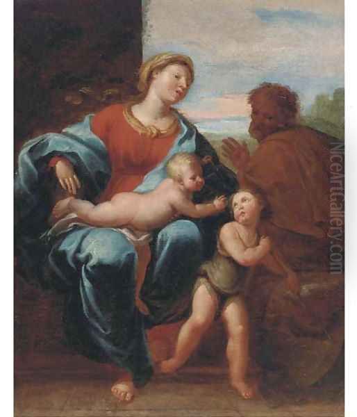 The Holy Family with the Infant Saint John the Baptist 2 Oil Painting by (studio of) Rubens, Peter Paul