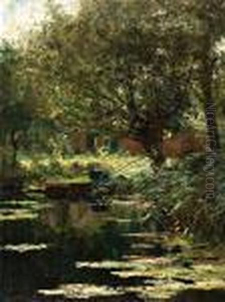 Wilgen Aan De Sloot Oil Painting by Evert Pieters