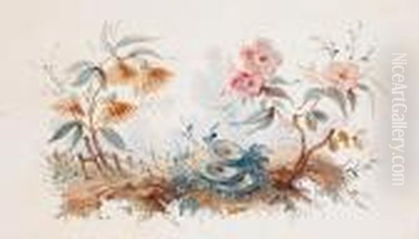 Floral Oil Painting by Jean-Baptiste Pillement