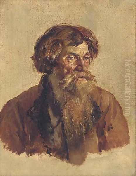 Portrait of an old man Oil Painting by Repin Iliya