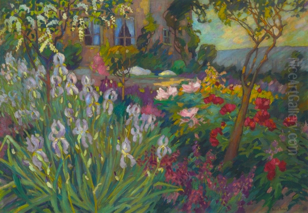 Le Jardin Aux Iris Oil Painting by Robert Antoine Pinchon