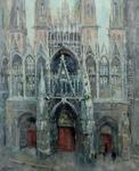 La Cathedrale De Rouen
 Executee En 1931 Oil Painting by Robert Antoine Pinchon