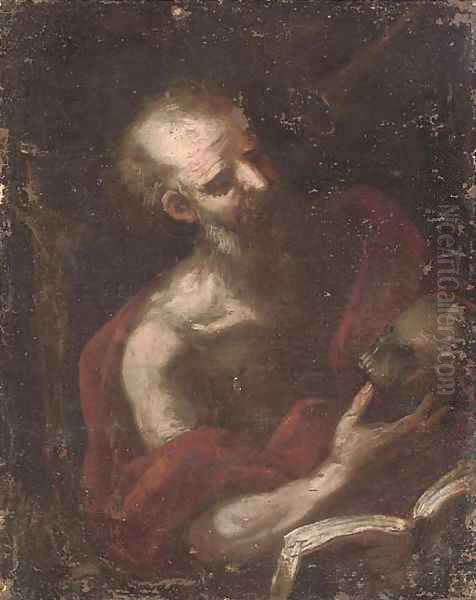 Saint Jerome in his Study Oil Painting by Jusepe de Ribera