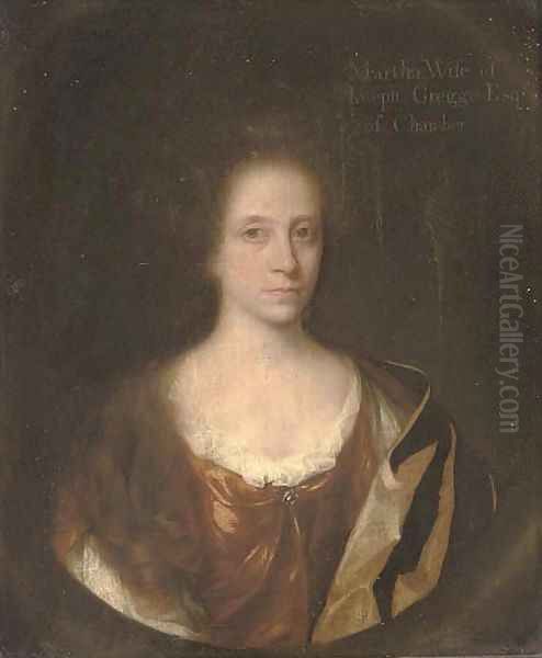 Portrait of Martha Gregge Oil Painting by John Riley