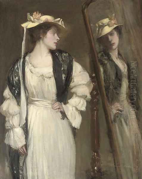 The looking glass Oil Painting by Alexander Ignatius Roche