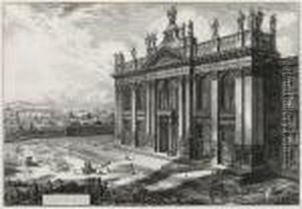 Veduta Della Facciata Della Basilica Di S Giovanni
Laterano Oil Painting by Giovanni Battista Piranesi