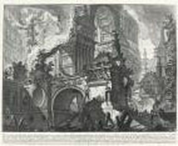 A Collection Of Etchings Oil Painting by Giovanni Battista Piranesi