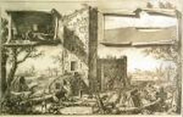 Dimostrazioni Dell'emissario Del
 Lago Albano, From Descrizione... Dell'emissario Del Lago Albano Oil Painting by Giovanni Battista Piranesi