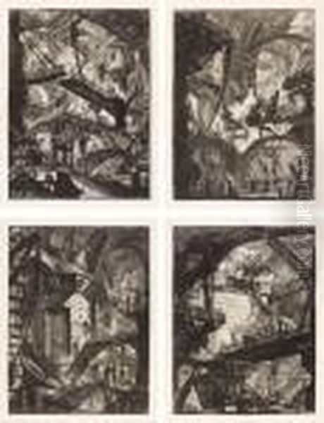 Carceri D'invenzione Di 
 G. Battista Piranesi Archt. Vene Oil Painting by Giovanni Battista Piranesi