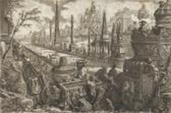 Mars-circus Sowie Weitere Monumente An Dervia Appia Oil Painting by Giovanni Battista Piranesi