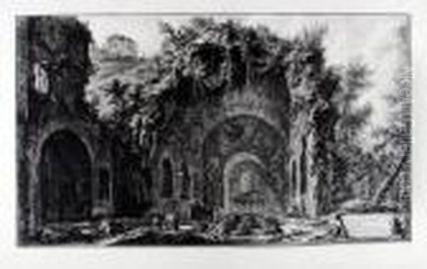 Der Sogenannte Grotto D' Egeria Oil Painting by Giovanni Battista Piranesi