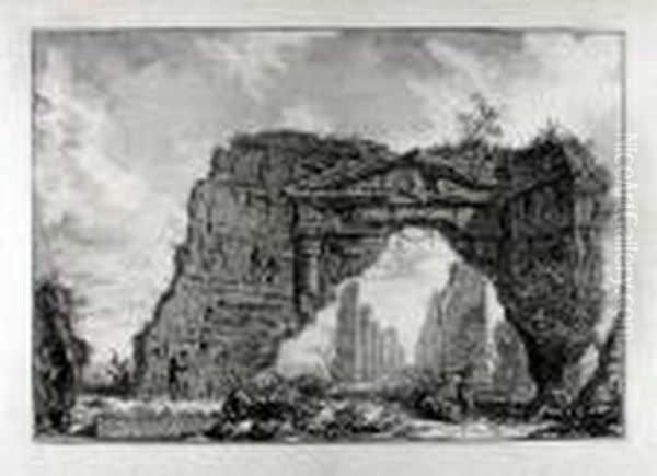 Avanzi D' Un Portico Coperto, O 
Criptoportico In Una Villa Di Domiziano Cinque Miglia Lontan Da Roma Su 
La Via Di Frascati Oil Painting by Giovanni Battista Piranesi