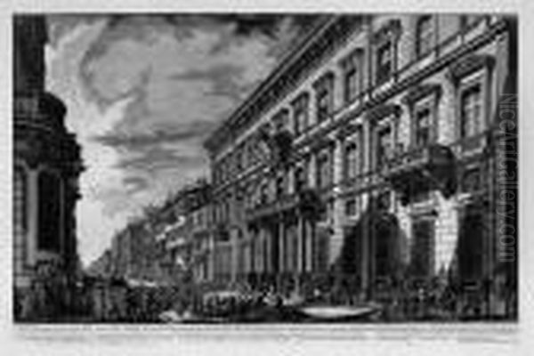 Veduta Del Palazzo Dell' Accademia Istituita Da Luigi Xiii, Re Di Francia Oil Painting by Giovanni Battista Piranesi
