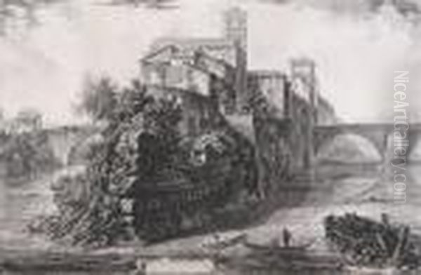 Interior View Of The Colosseum Oil Painting by Giovanni Battista Piranesi