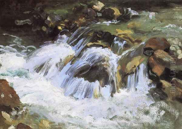 A Mountain Stream, Tyrol Oil Painting by John Singer Sargent