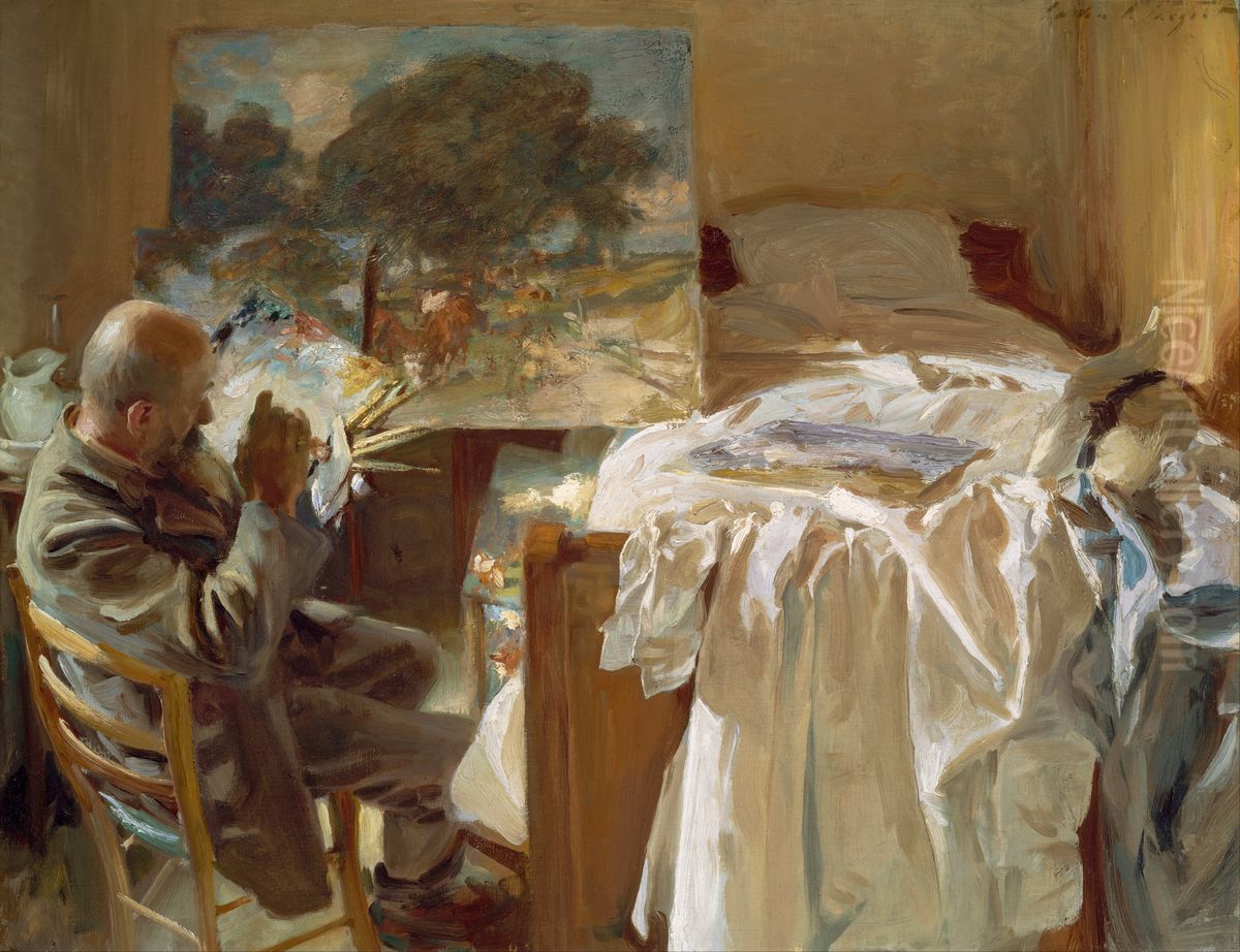 An Artist in His Studio Oil Painting by John Singer Sargent