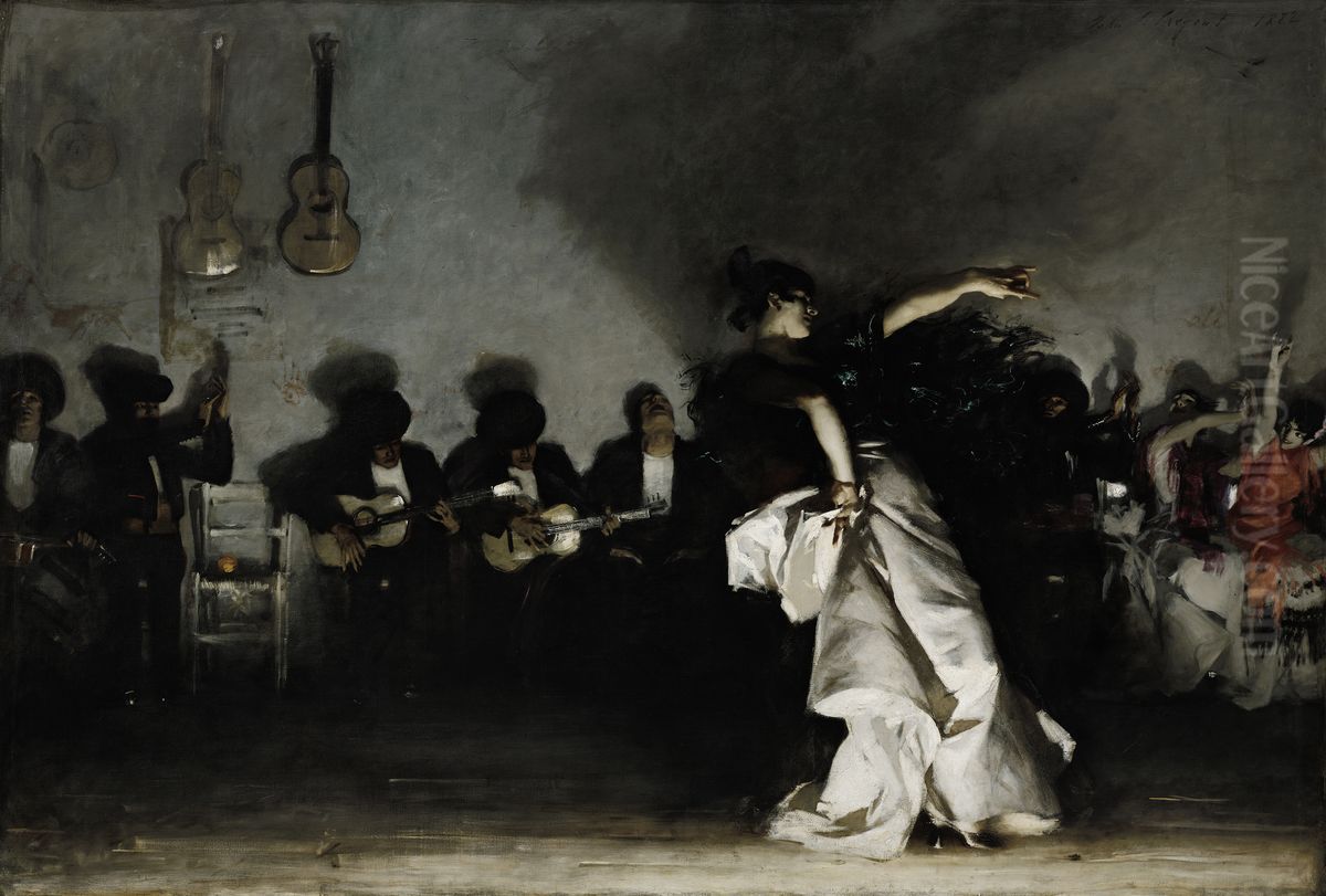 El Jaleo Oil Painting by John Singer Sargent
