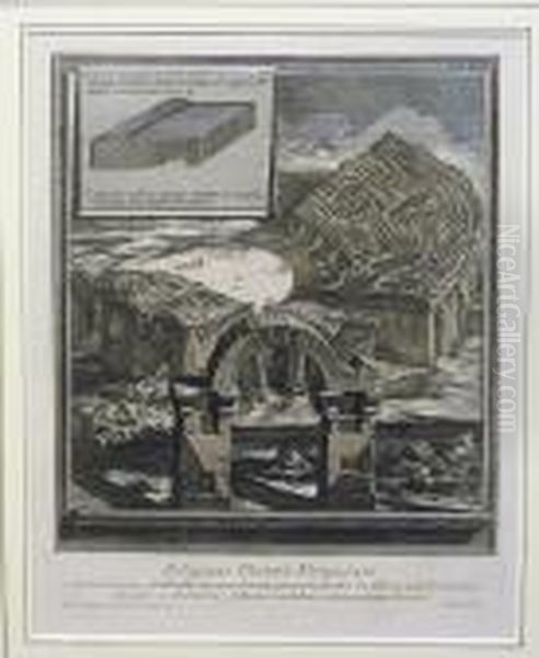 Xviii. Reliquiae Theatri 
Pompejani, From Il Campo Marizo Dell'antica Roma; Xxvi. Three Diagrams 
Of Doric Temple Construction Oil Painting by Giovanni Battista Piranesi