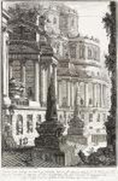 Mausoleo Antico Eretto Per Le 
Ceneri D'un Imperadore Romano, From Prima Parte Di Architture E 
Prospettive Oil Painting by Giovanni Battista Piranesi