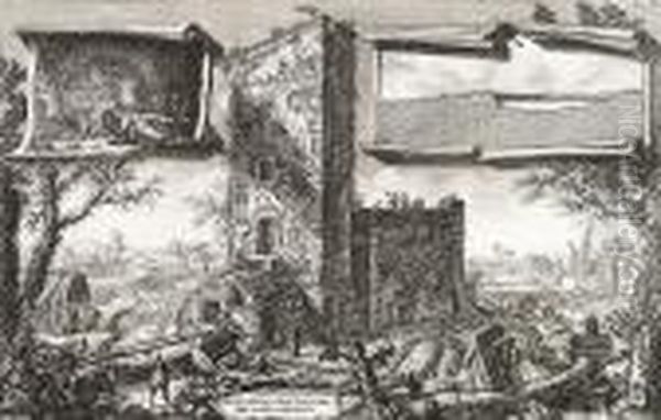 Dimostrazioni Dell' Emissario 
Del Lago Albano, From Descrizione...dell' Emissario Del Lago Albano Oil Painting by Giovanni Battista Piranesi