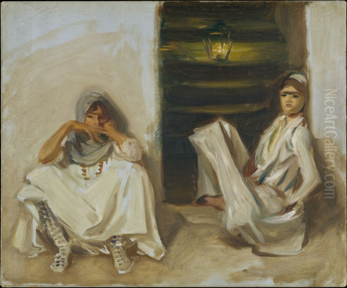 Two Arab Women Oil Painting by John Singer Sargent