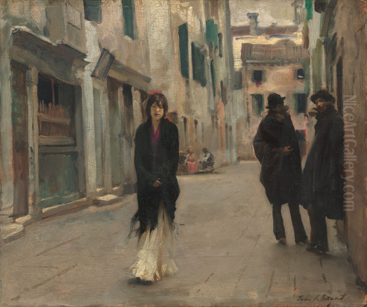 Street in Venice Oil Painting by John Singer Sargent