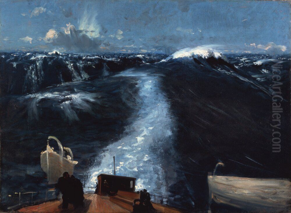 Atlantic Storm Oil Painting by John Singer Sargent