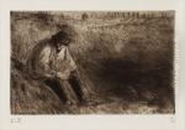 Paysan, 
Le Peremelon Oil Painting by Camille Pissarro