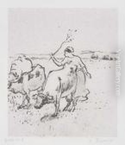 Vachere Oil Painting by Camille Pissarro