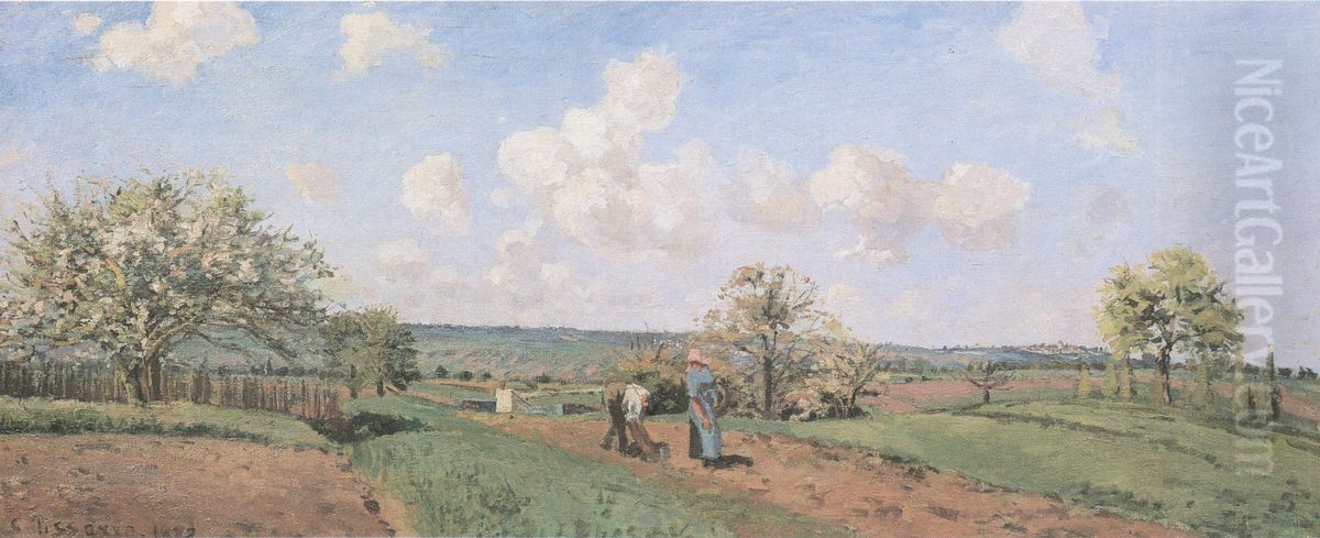 Le Printemps Oil Painting by Camille Pissarro