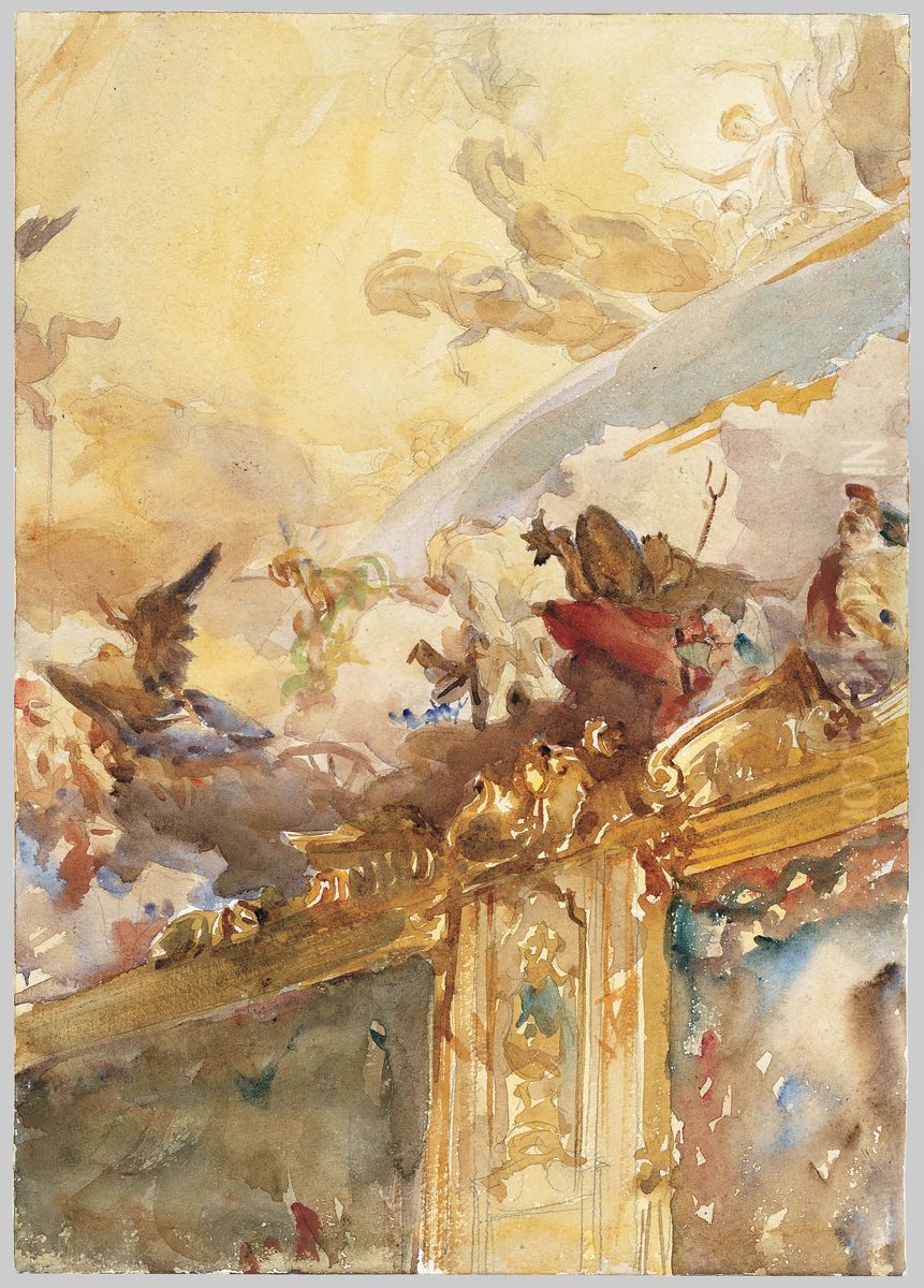 Tiepolo Ceiling, Milan Oil Painting by John Singer Sargent