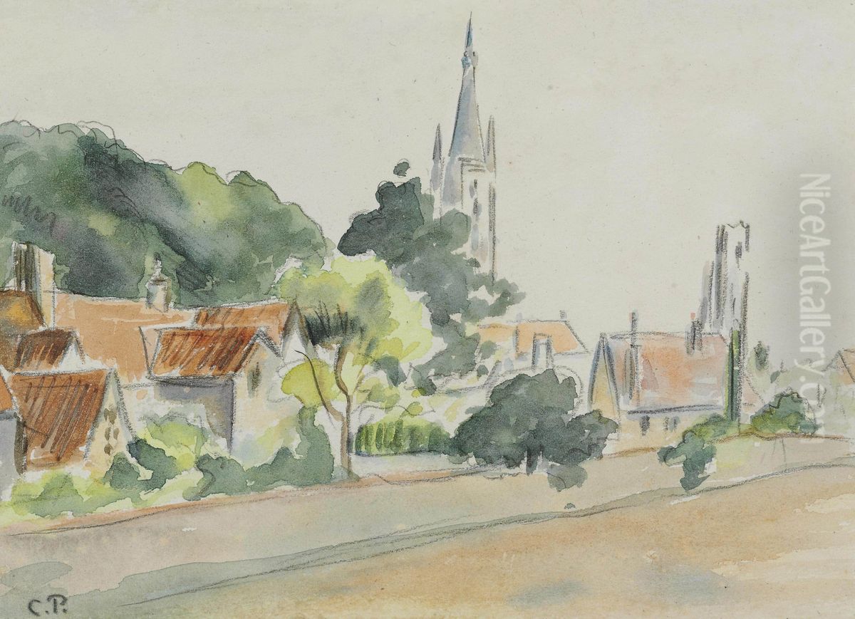 All Saints' Church, Beulah Hill Oil Painting by Camille Pissarro
