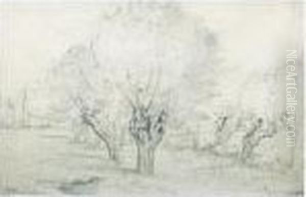 La Roche Guyon Oil Painting by Camille Pissarro